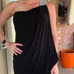 Black knee length dress
